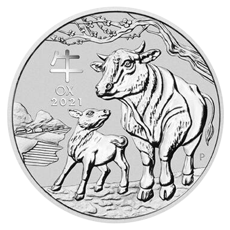 2021 1oz Lunar III Ox Silver Coin - Perth Mint